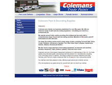 Tablet Screenshot of colemanstradepaints.co.uk